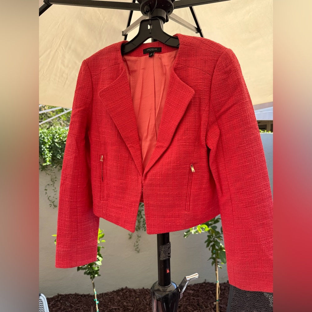 NWOT Chic Red Coral Women's Jacket